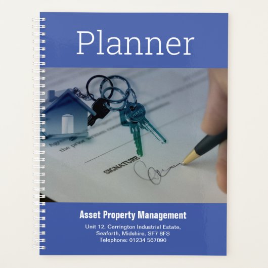 財産実在又は不動産会社の名称表 プランナー手帳 (正面)