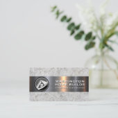 財産実在地 |金属コンクリート 名刺 (スタンド正面)