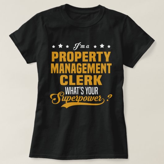 財産管理係 Tシャツ (デザイン正面)