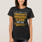 財産管理係 Tシャツ (正面)