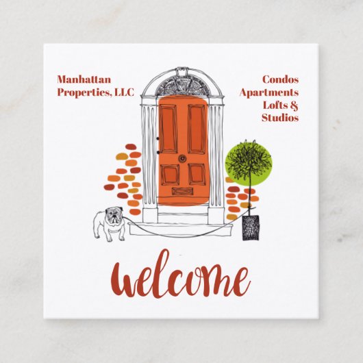 財産管理名簿 スクエア名刺 (正面)