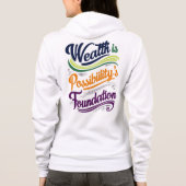 財貨は可能性のTシャツ パーカ (裏面)