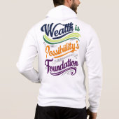 財貨は可能性のTシャツ パーカ (裏面)