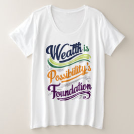 財貨は可能性のTシャツ プラスサイズTシャツ