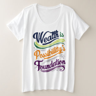 財貨は可能性のTシャツ プラスサイズTシャツ