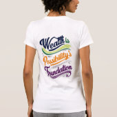 財貨は可能性のTシャツ Tシャツ (裏面)