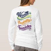 財貨は可能性のTシャツ Tシャツ (裏面)