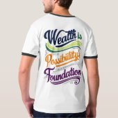 財貨は可能性のTシャツ Tシャツ (裏面フル)