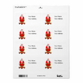 貧しいサンタトナカイ ラベル (フルシート)