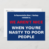 貧しい人々に扱いにくあってはならない ポストカード (正面/裏面)