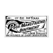 貧しい男性の友人の軟膏薬のラベル ラバースタンプ (インプリント)