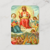 貧しい魂のための煉獄祈りの言葉カトリック宗教 名刺 (正面)