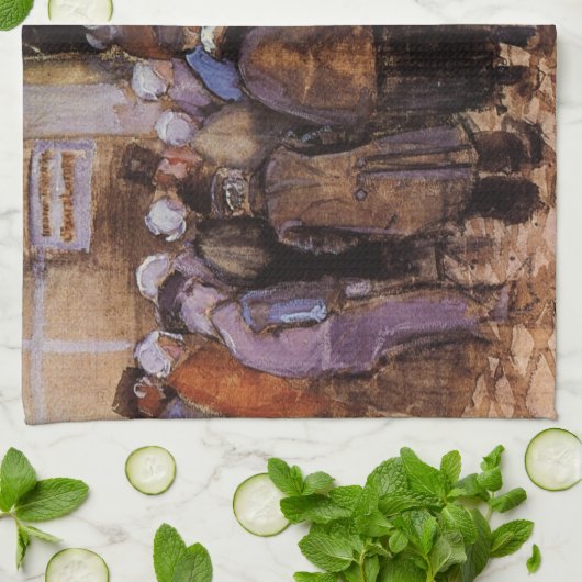 『貧しき人々と金』（빈しきひとびとと金、仏: Les Pauvres et l'Argent）by  キッチンタオル (折り畳み)