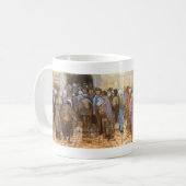 貧乏とお金（国営宝くじ事務所） コーヒーマグカップ (正面左)