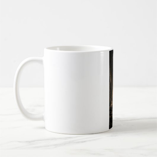 貧乏はすべての悪の根源 コーヒーマグカップ (左)