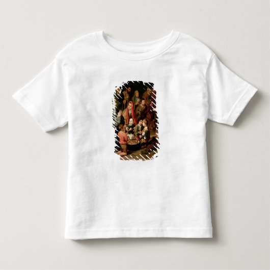 貧乏人に食糧を与えているAlcalaのSt.ディエゴ トドラーTシャツ (正面)