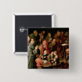 貧乏人に食糧を与えているAlcalaのSt.ディエゴ 缶バッジ (正面&裏面)