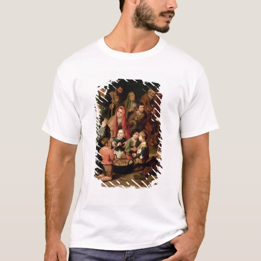 貧乏人に食糧を与えているAlcalaのSt.ディエゴ Tシャツ (正面)