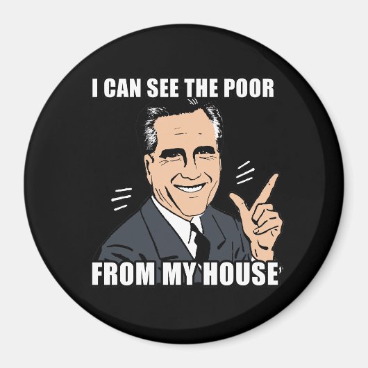 貧乏人の顔が見える マグネット (正面)