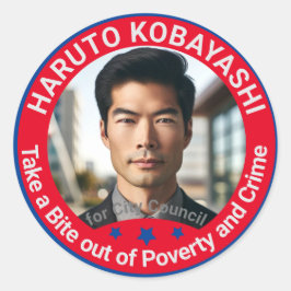 貧困と犯罪の写真を一口に撮る ラウンドシール