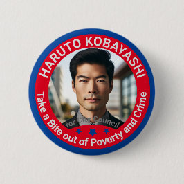 貧困と犯罪の写真を一口に撮る 缶バッジ