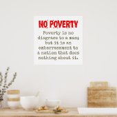 貧困は人の恥ではない – 貧困引用文 ポスター (キッチン)
