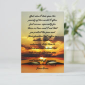 貧困フラットグリーティングカードのための毎日の祈りの言葉 カード (スタンド正面)