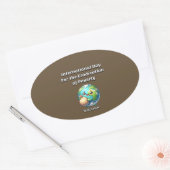 貧困国際的撲滅日。 楕円形シール (封筒)