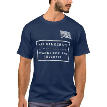 貧困感謝してい選挙Tシャツの民主党員