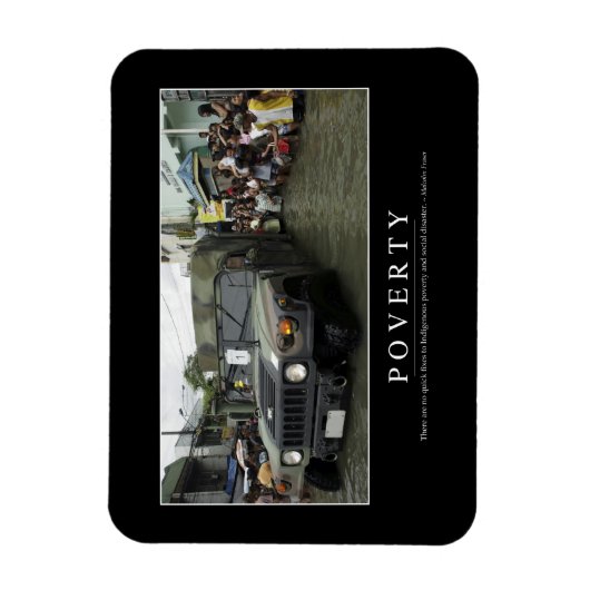 貧困:感動的引用文1 マグネット (縦)