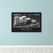 貧困：感動的引用文2 キャンバスプリント (インサイチュ (ウッドフロア))