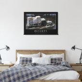 貧困：感動的引用文2 キャンバスプリント (インサイチュ (寝室))