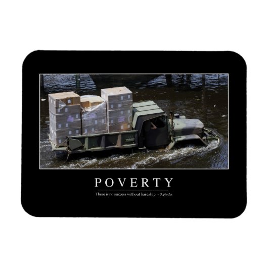 貧困：感動的引用文2 マグネット (横)