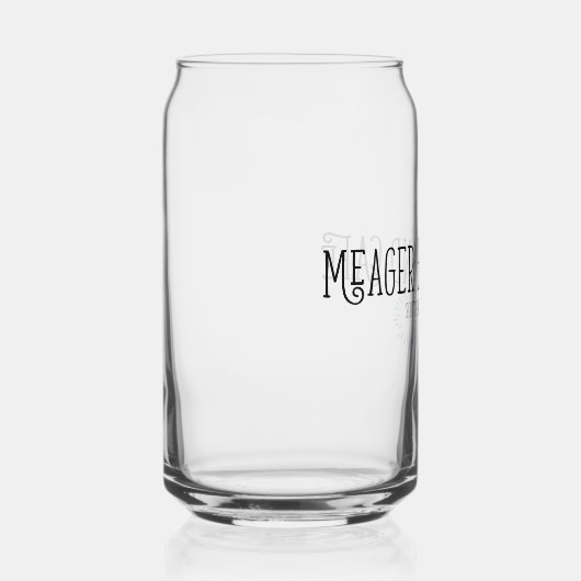 貧弱な大酒グラス ガラス缶 (右)