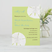 貨幣は緑の砂ドルの結婚式を撃ちます 招待状 (スタンド正面)