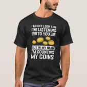 貨幣主義コインコレクター&コインコレクション Tシャツ (正面)