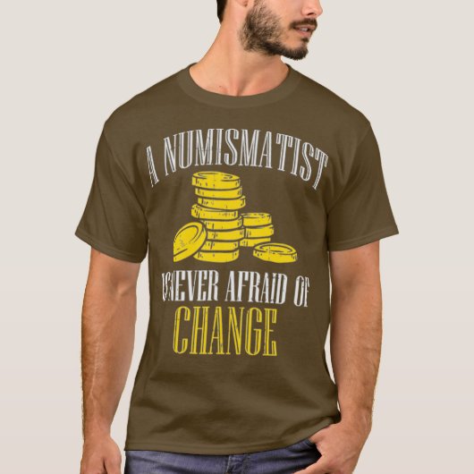 貨幣改造品を恐れない貨幣学者 Tシャツ (正面)