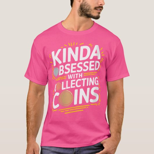 貨幣類用の二つのコインコレクターコイン回収 Tシャツ (正面)