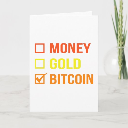 貨幣、金ゴールド、ビットコイン カード (正面)