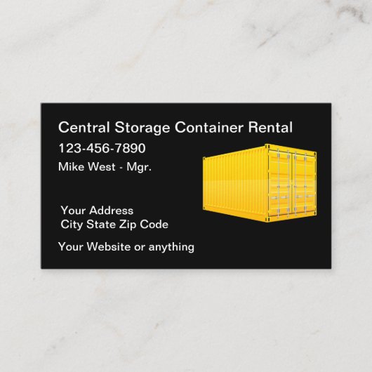 貨物コンテナ保管サービス 名刺 (正面)