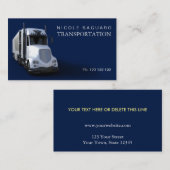 貨物トラックの交通機関 名刺 (正面/裏面)