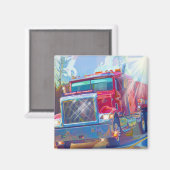 貨物トラックの大きい装備のトラック運転手のギフト マグネット (正面/裏面)