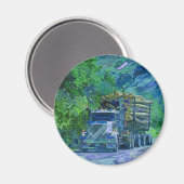 貨物トラックの大きい装備のトラック運転手のギフト マグネット (正面/裏面)