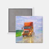 貨物トラックの大きい装備のトラック運転手のギフト マグネット (正面/裏面)