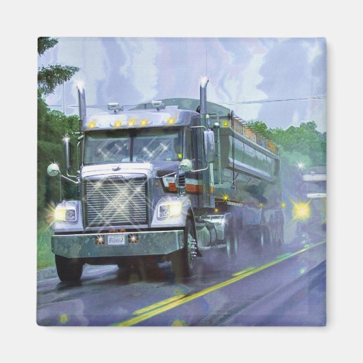 貨物トラックの大きい装備のトラック運転手のギフト マグネット (正面)