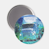 貨物トラックの大きい装備のトラック運転手のギフト マグネット (正面/裏面)