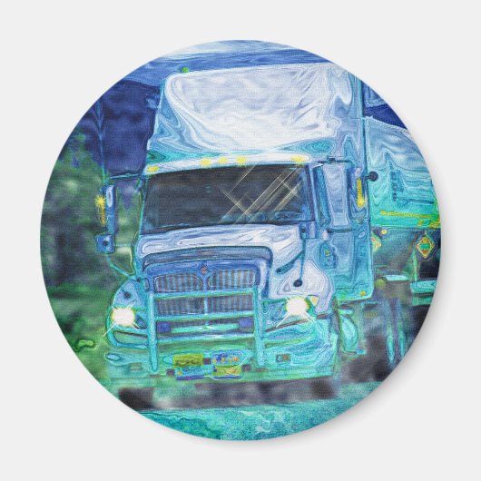 貨物トラックの大きい装備のトラック運転手のギフト マグネット (正面)