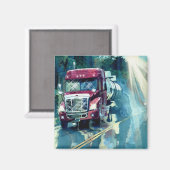 貨物トラックの大きい装備のトラック運転手のギフト マグネット (正面/裏面)