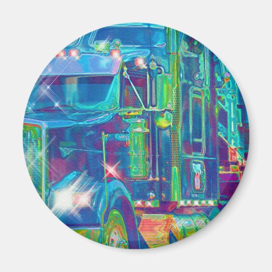 貨物トラックの大きい装備のトラック運転手のギフト マグネット (正面)