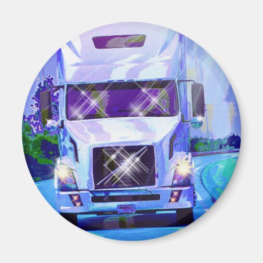 貨物トラックの大きい装備のトラック運転手のギフト マグネット (正面)